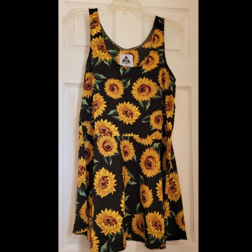 Mini skater style sunflower dress